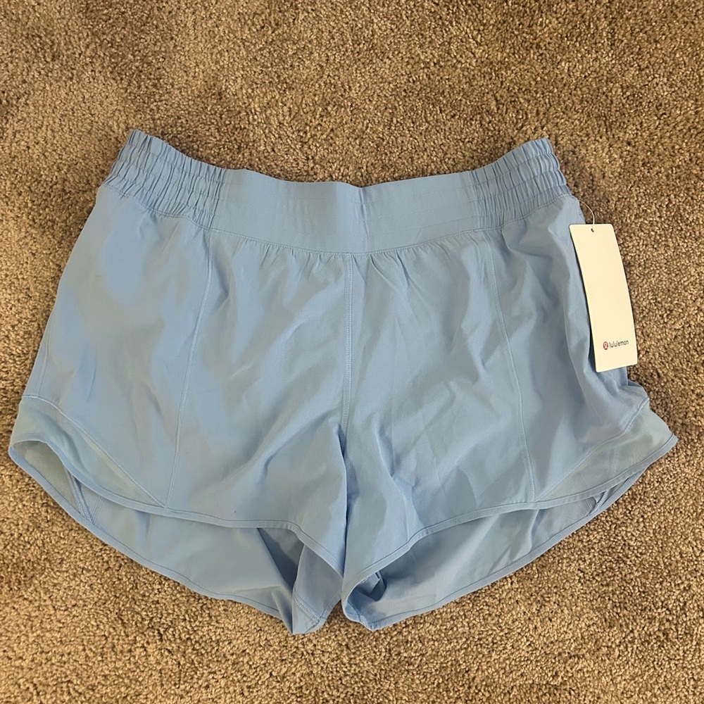lululemon Hotty Hot Light Blue Shorts